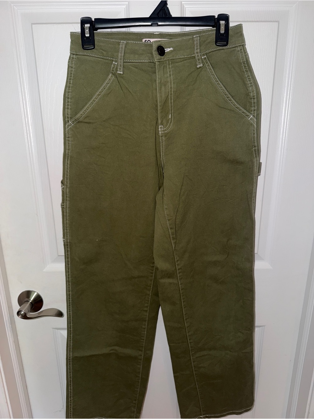 SO Olive Green Cargo Pants with Utility Pockets
